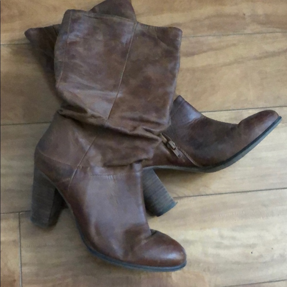 Steve Madden Genuine Leather Tan Brown Boots